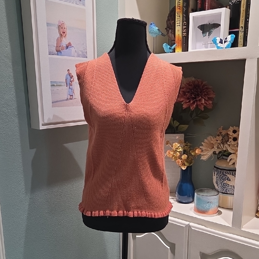 Sam Edelman Ribbed Knit Top in Rust